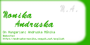 monika andruska business card