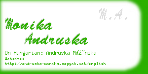 monika andruska business card